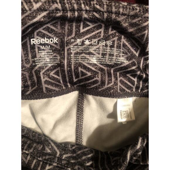 Reebox athletic workout geo print leggings in EUC Size M - Picture 5 of 5